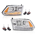 Chrome Projector Headlights with LED DRL for Dodge Ram 1500 2500 3500