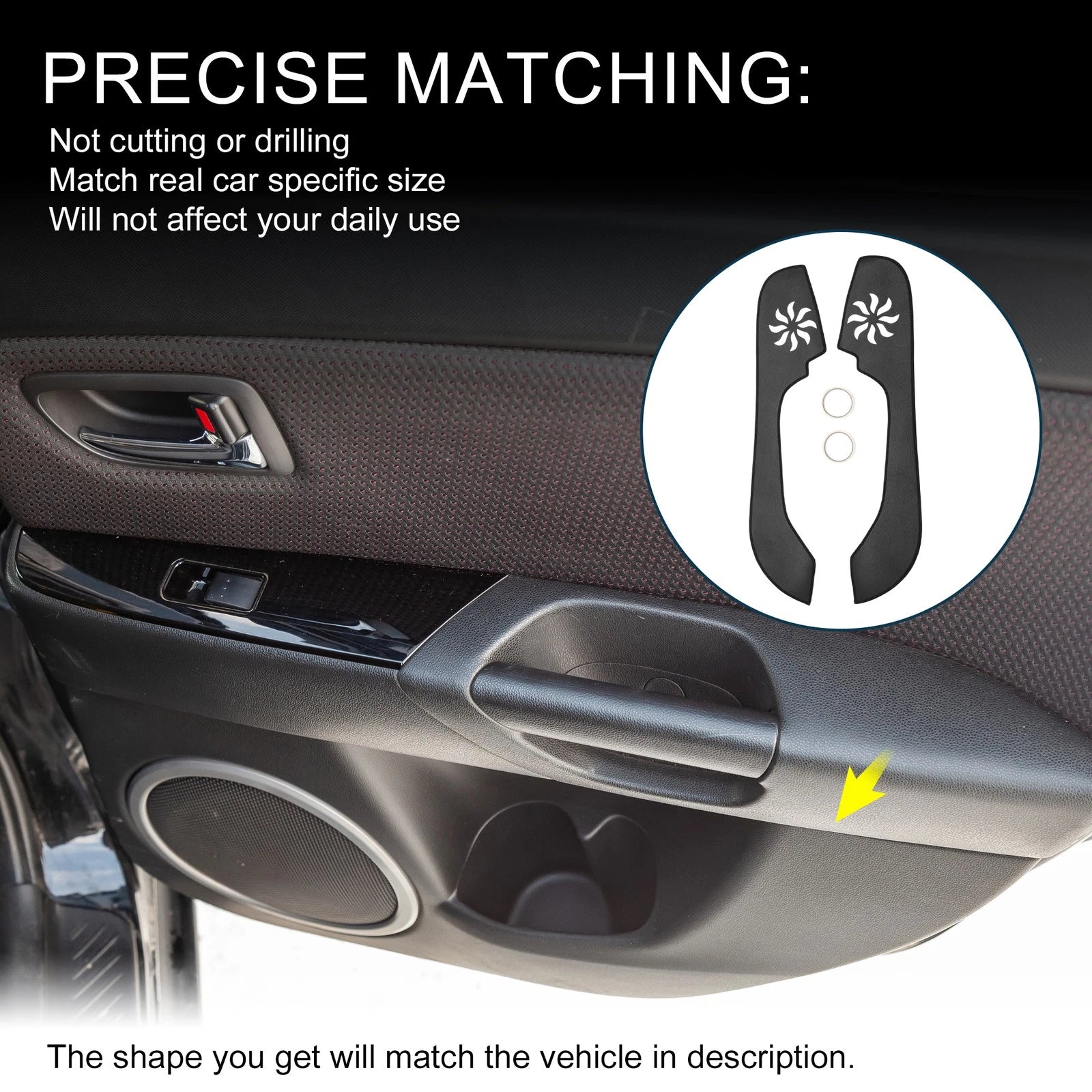 Set of 1 Car Door Leather Anti Kick Pad Sticker for Audi TT (2008–2014)