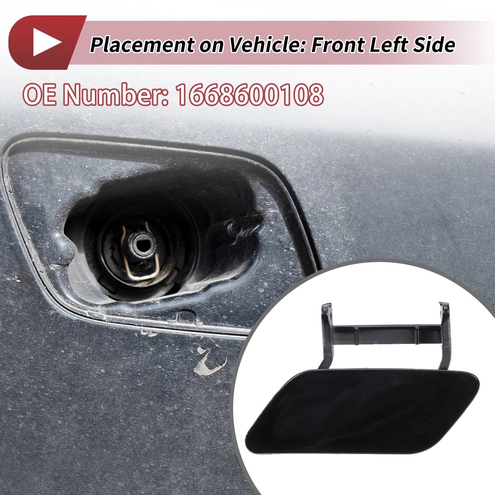 Front Left Washer Nozzle Cover Cap for Mercedes-Benz ML350 (2012–2015)