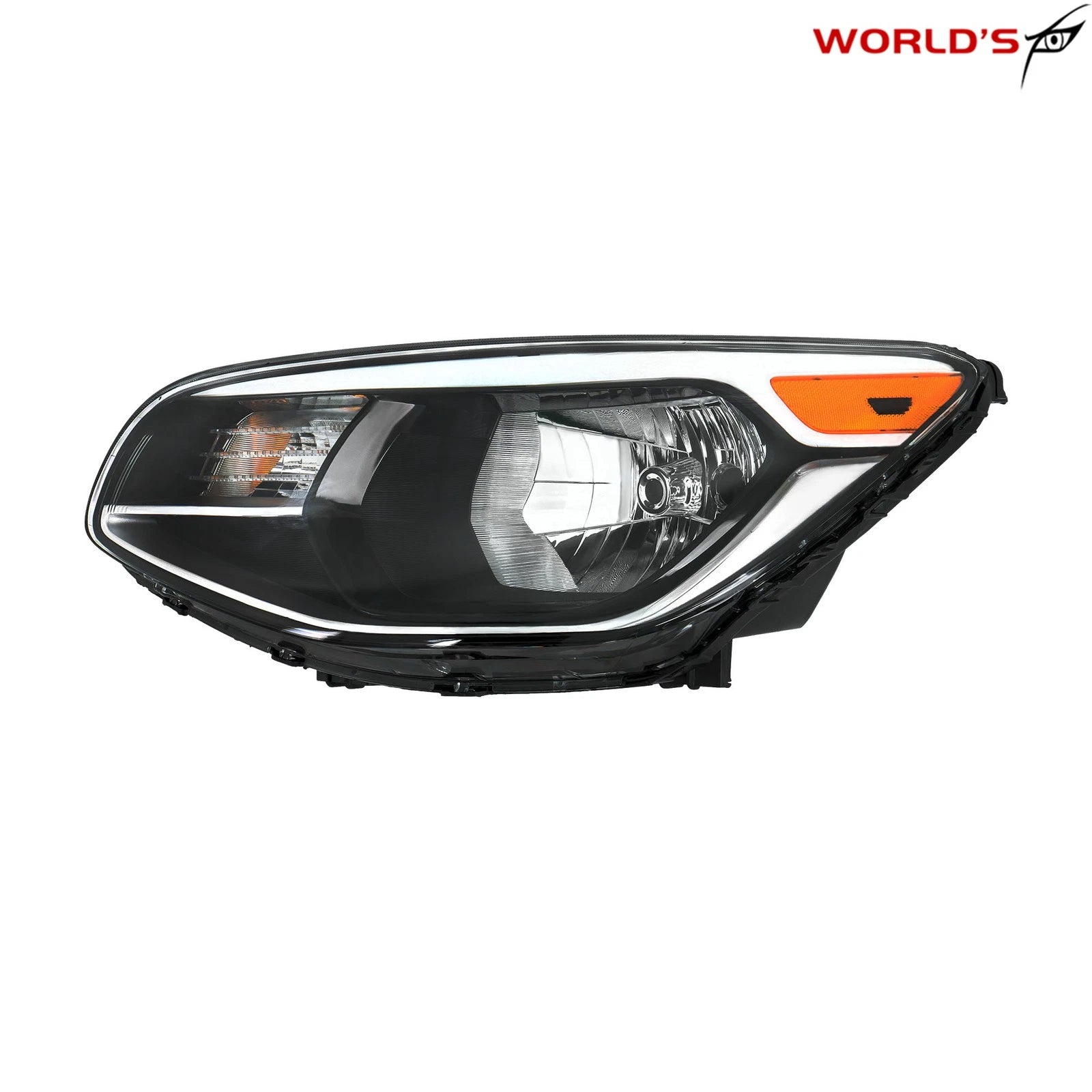 Halogen Headlight Chrome Assembly for Kia Soul (2014–2019) Left Side