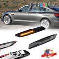 Set of 2 Smoked Amber LED Front Side Marker Lights for BMW 128i 328i 335i 525i 530i