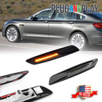 Set of 2 Smoked Amber LED Front Side Marker Lights for BMW 128i 328i 335i 525i 530i