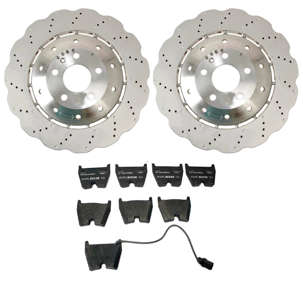 Disc Brake Pad and Rotor Kit for (365mm, Wavy)