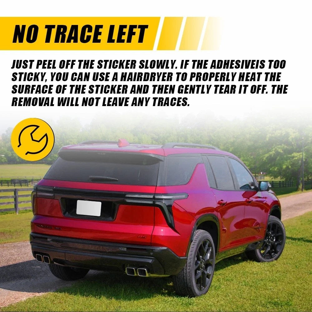 Set of 4 Smoke Vinyl Overlay Side Markers for Chevrolet Traverse (2024)
