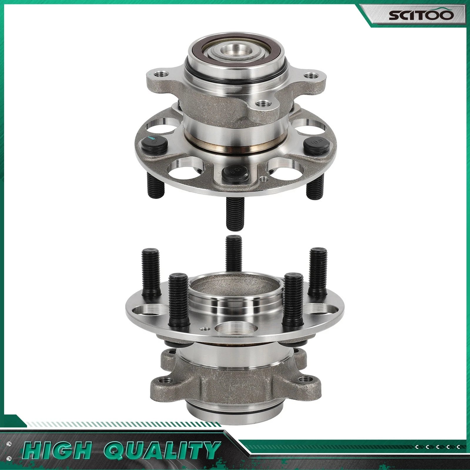 2 Pcs Rear Wheel Bearing Hubs for Honda Civic (2012)