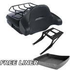 Chopped Trunk Backrest Pad Mount Rack for Harley Fat Boy FLST (2008–2016)