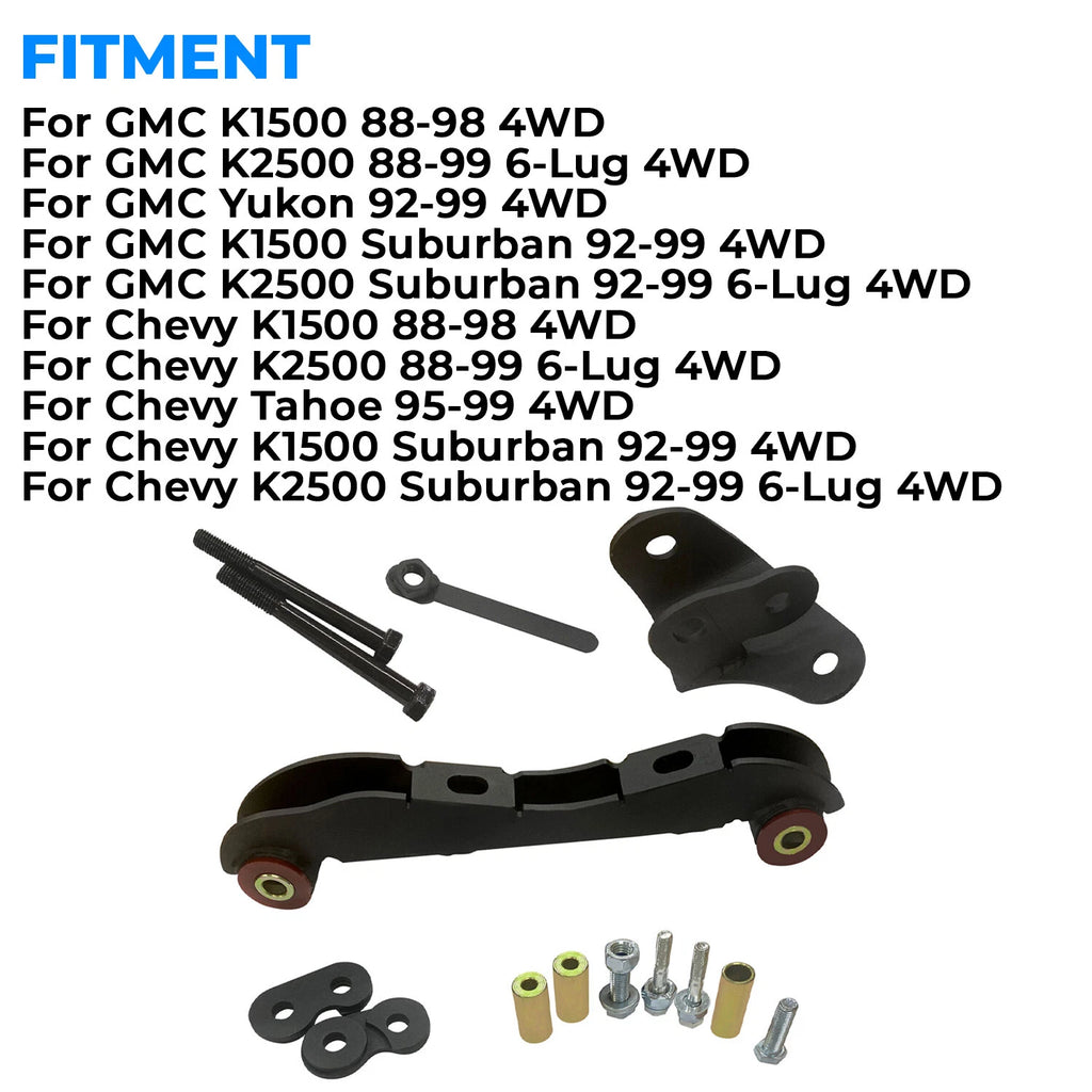 2-4" Differential Drop Lift Kit for GMC Chevy K1500 K2500 4WD (1988–1999)