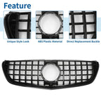 Front Upper Bumper Grille for Mercedes-Benz V-Class W477A (2020) Glossy Black