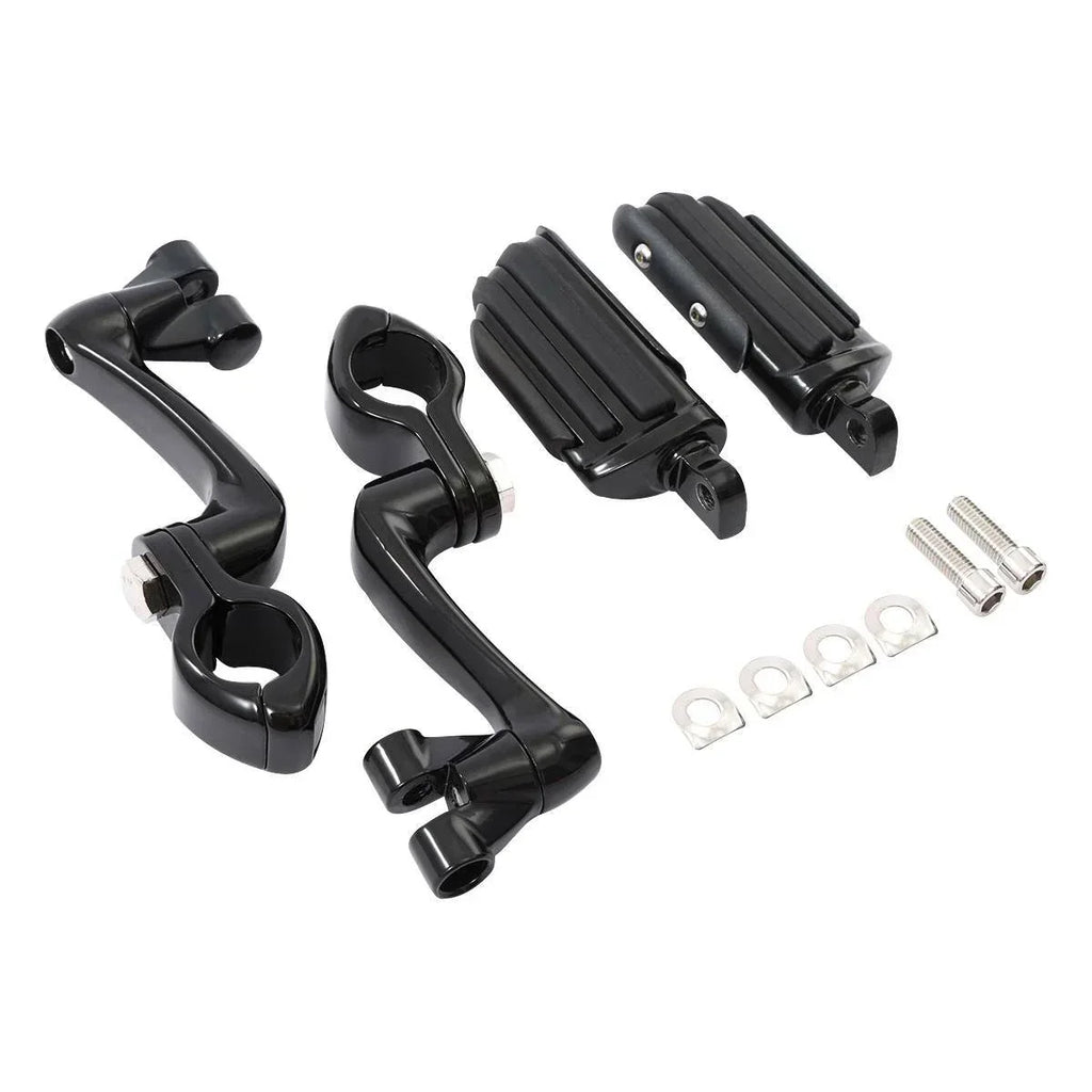 1 1/4" Engine Guard Highway Adjustable Male Mounting Footpegs for Motorcycle