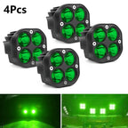 4Pcs 3" LED Work Light Spot Flood Cube Pods for Truck