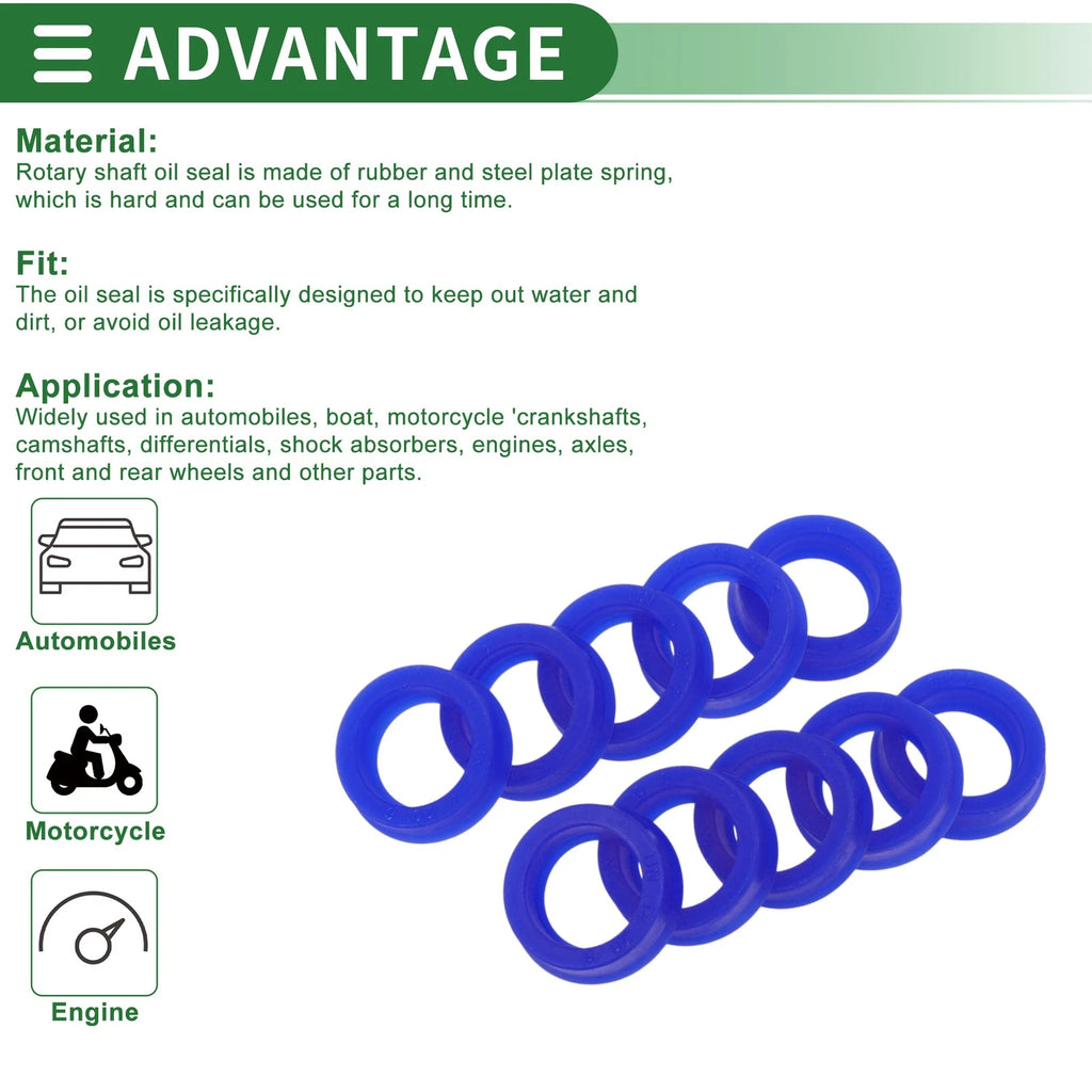 Set of 10 Oil Seal Rotary Shaft Seal 14x20x6mm for Various Models