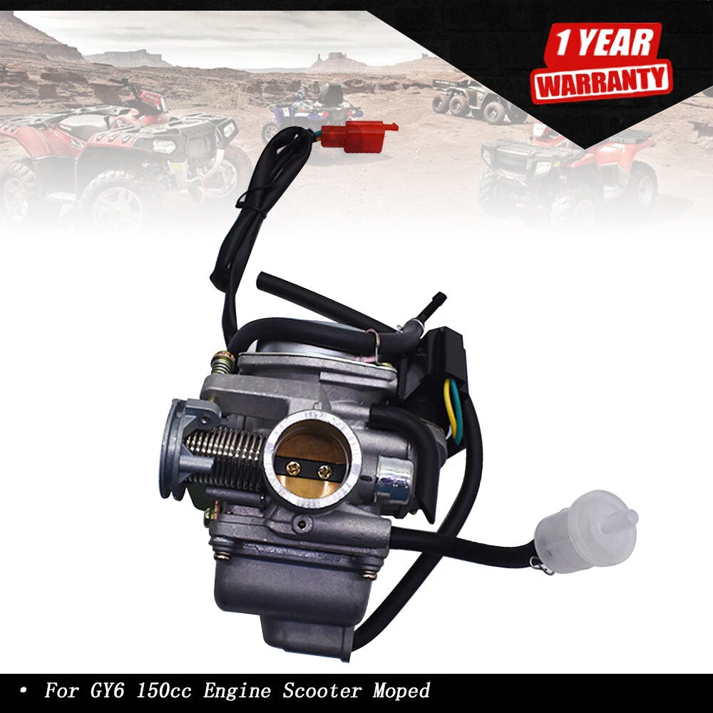 24mm Carburetor with Electric Choke for GY6 150cc Scooter