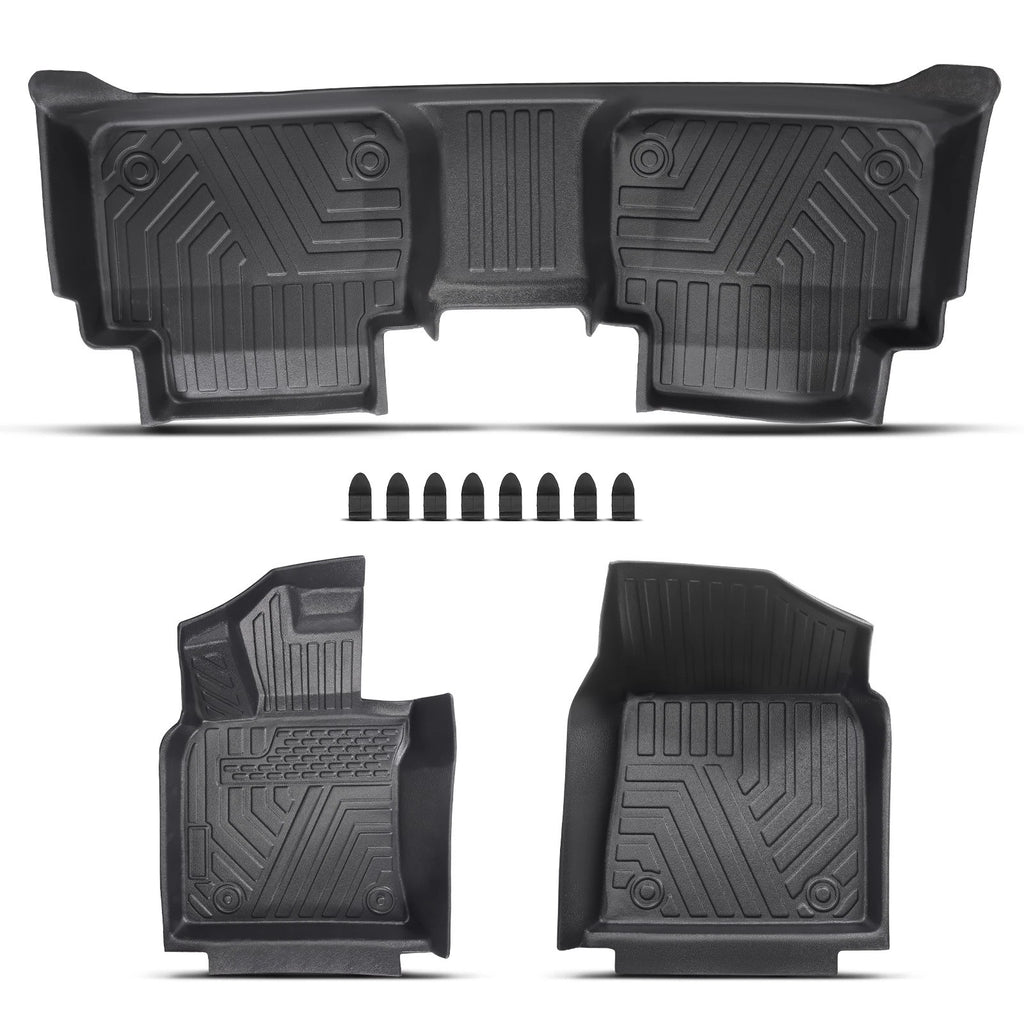 Set of 4 Black TPE All Weather Floor Mats for Toyota Camry (2018–2023)