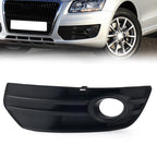 Front Lower Bumper Grille Cover for Audi Q5 (2009–2012) - Black, Fog Lamp Hole