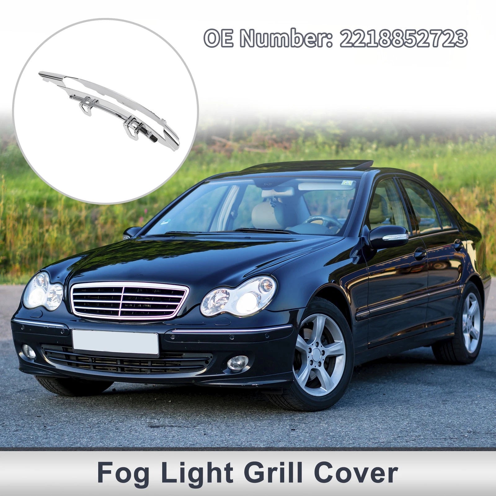 1 Pc Fog Light Grill for Mercedes Benz W221 (2010–2013) No. 2218852723