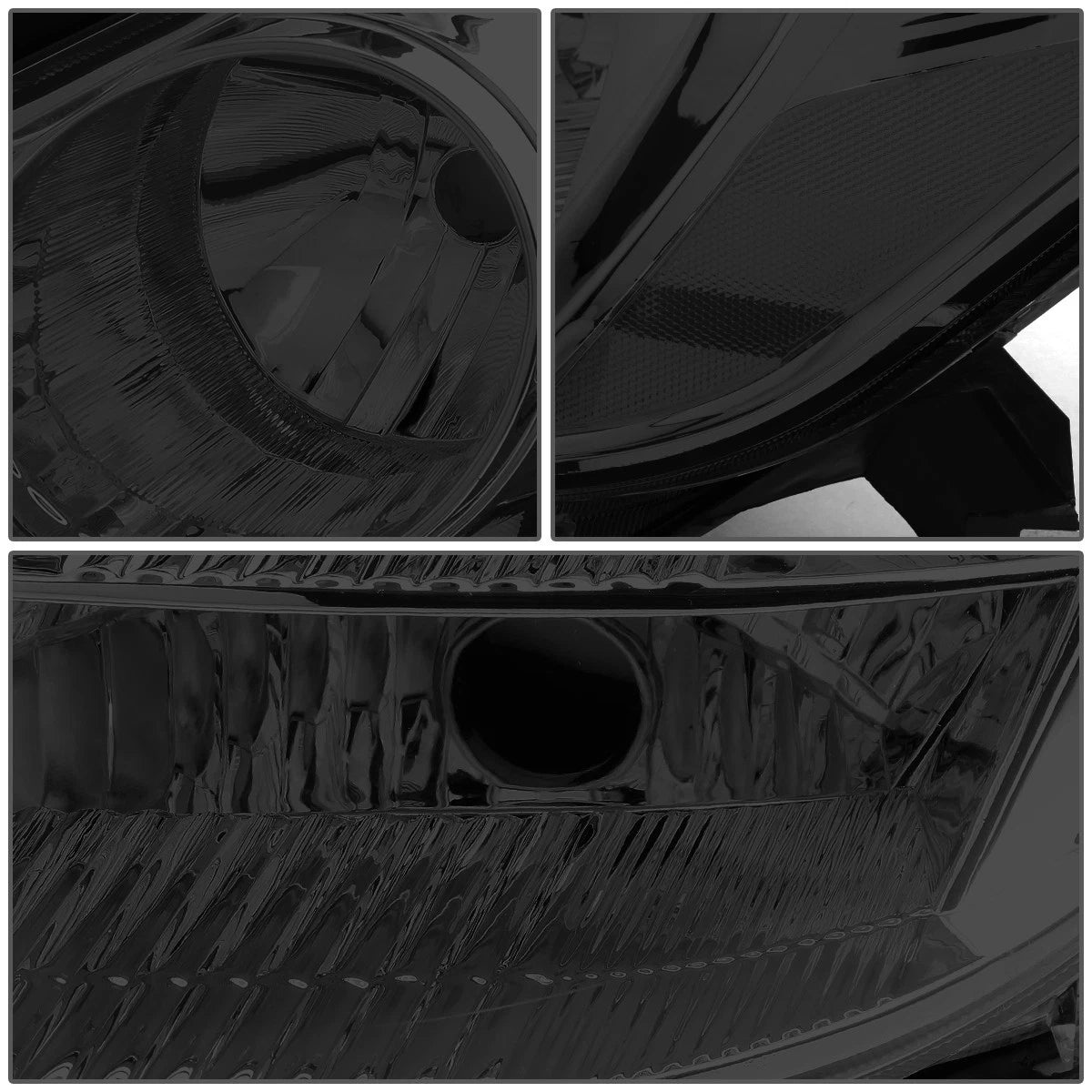 Pair of Smoked/Clear Side Headlight Lamps for Toyota Sienna (2004–2005)