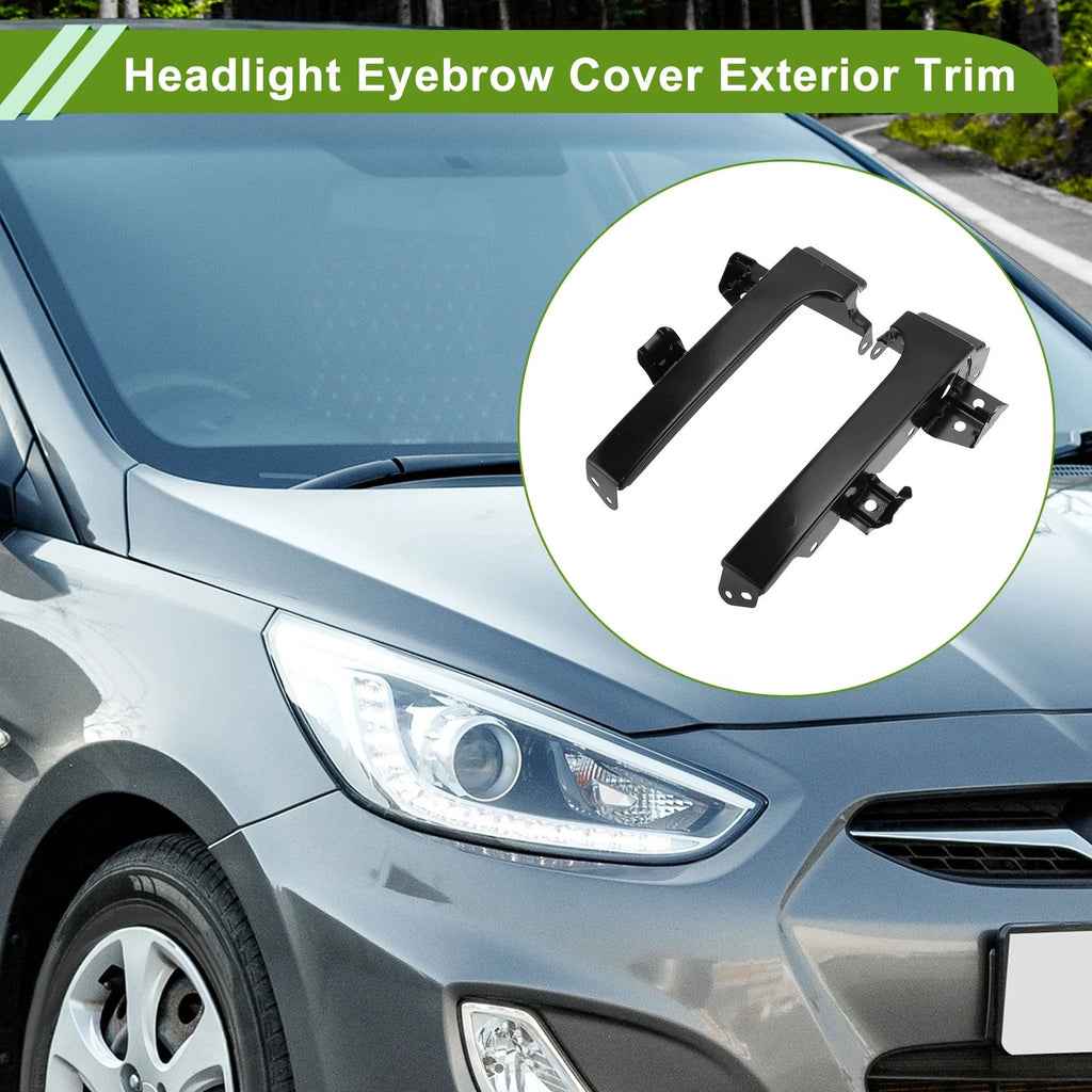 Headlight Eyebrow Eyelid Cover for Toyota Tundra (2007–2021) Iron Black