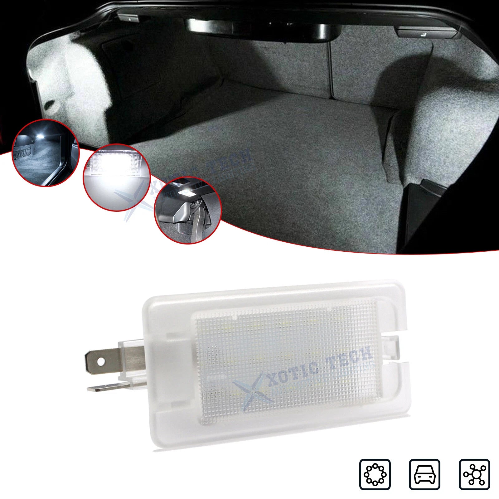 OEM White LED Light Bulbs for Kia Optima Rio Forte (2011–2020)