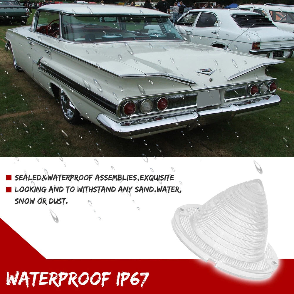 2PC Clear Lens Rear Backup Light for Chevrolet Impala Bel Air Biscayne