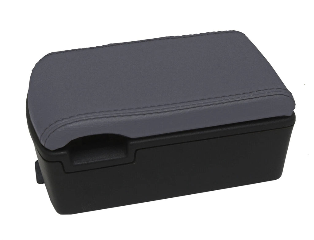 Console Lid Armrest Cover for Nissan D22 Frontier (1999–2004) Gray PVC Leather