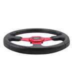 6 Bolt 14" Racing Steering Wheel for Universal Fit (Drifting, Aluminum, Red)