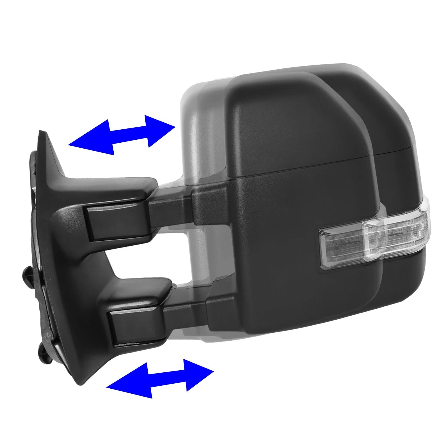 Pair Powered Heated LED Turn Signal Towing Mirrors for Ford Super Duty (2008–2016)