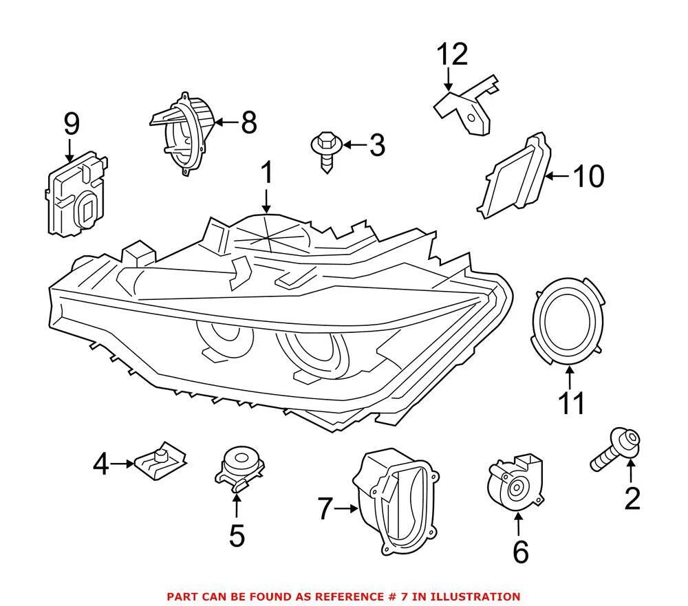 Front Left Turn Signal Light Assembly for BMW (63117379839)