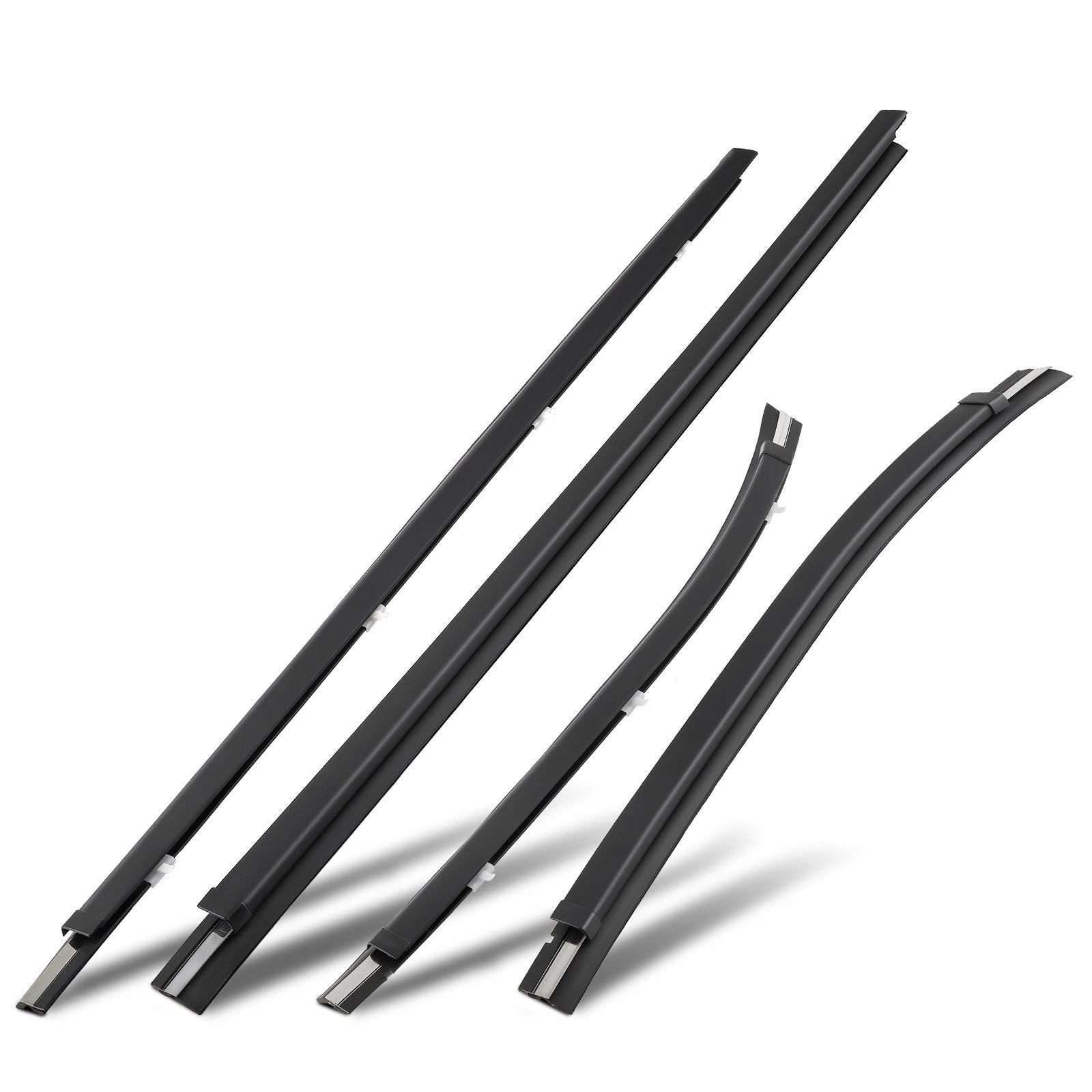Set of 4 Door Window Moulding Trim Weatherstrip for Toyota Tacoma (1995–2004)