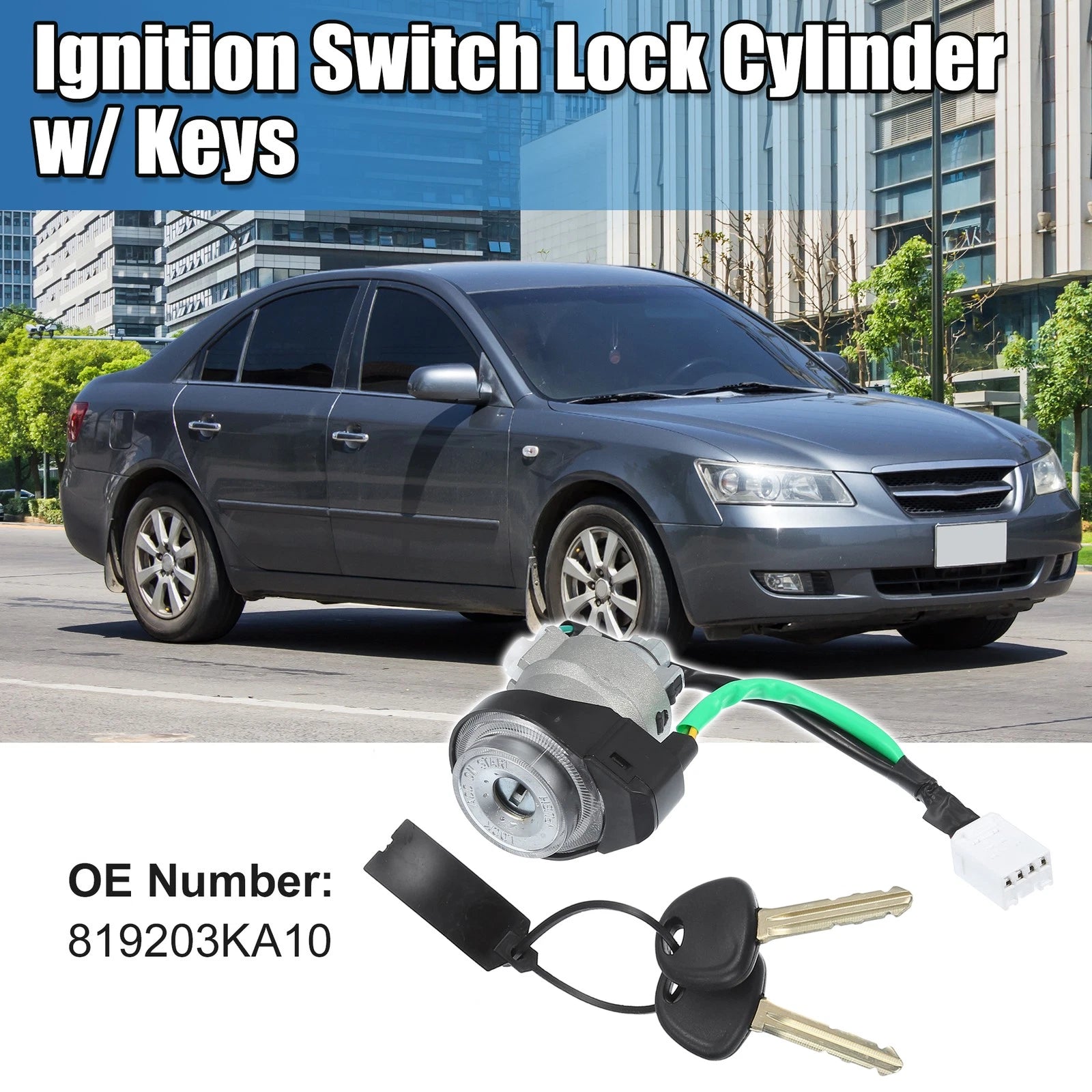 Ignition Switch Lock Cylinder w/Key No.819203KA10 for Hyundai Sonata (2005–2007)