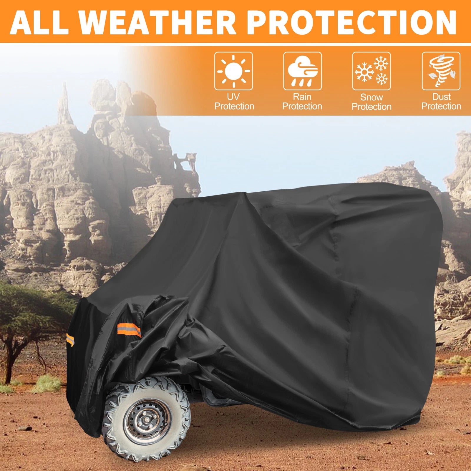 Waterproof UTV Cover for Honda Pioneer 1000 (2016–2023) 210D PU Black