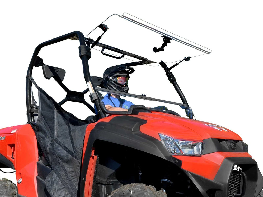 Heavy Duty Scratch Resistant Flip Windshield for Kymco UXV 450i (2015–2023)