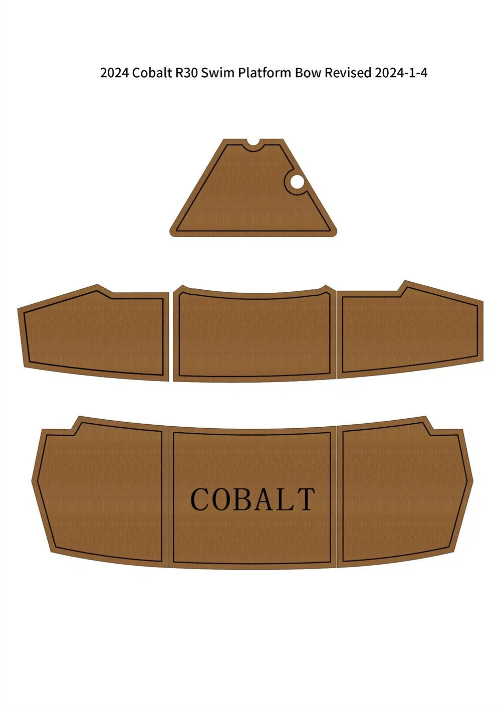 EVA Foam Faux Teak Deck Flooring Mat for Cobalt R30 (2024)