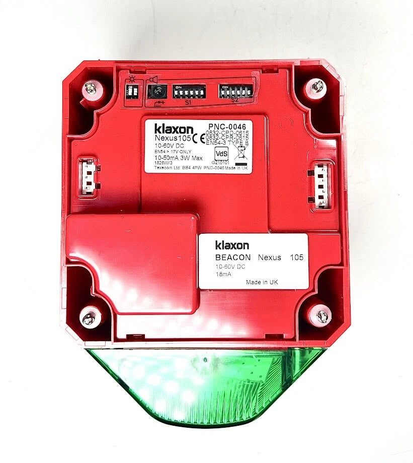Klaxon PNC-0046 Green Sounder Beacon 10-60V DC Nexus 105dB