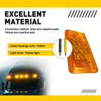 5PCS Amber Lens LED Roof Clearance Lights for Freightliner Volvo Truck (12V)
