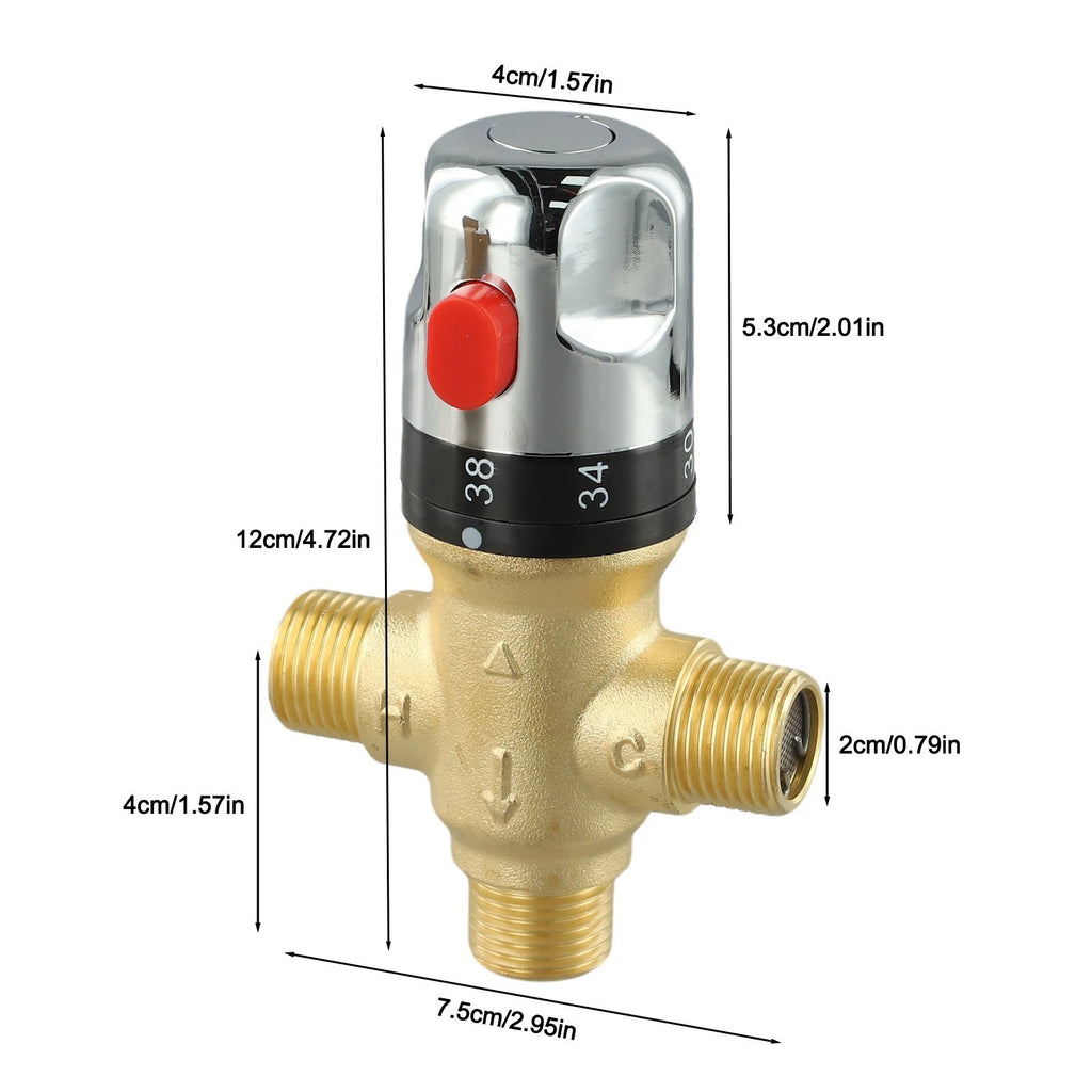 Brass Thermostatic Mixing Valve 15mm for BSP