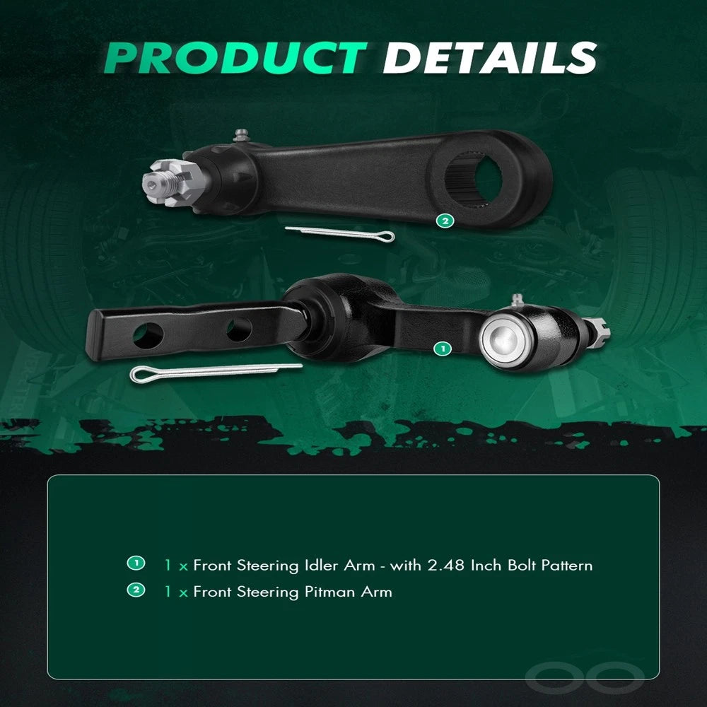 2X Front Suspension Pitman Idler Arm for Ford F-150 Heritage (2004)