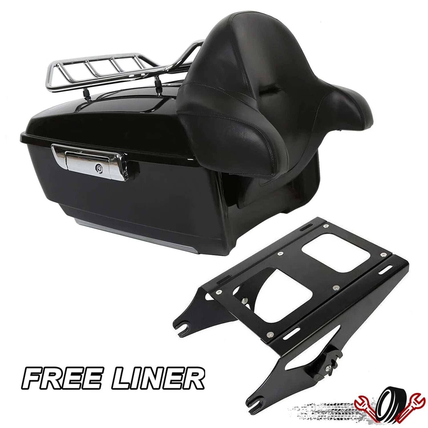 Trunk Backrest Mount Rack for Harley Davidson Tour Street Glide (2014–2026)