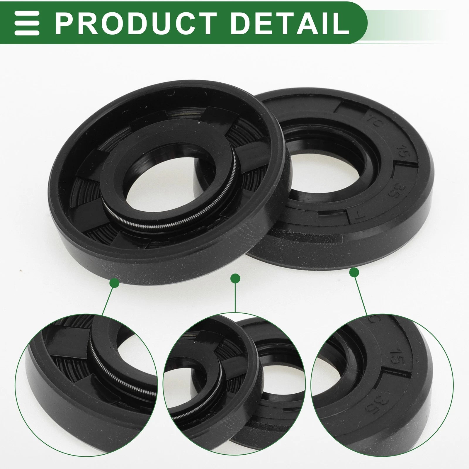 Set of 5 Oil Seal Rotary Shaft Seal NBR Rubber 15x35x7mm