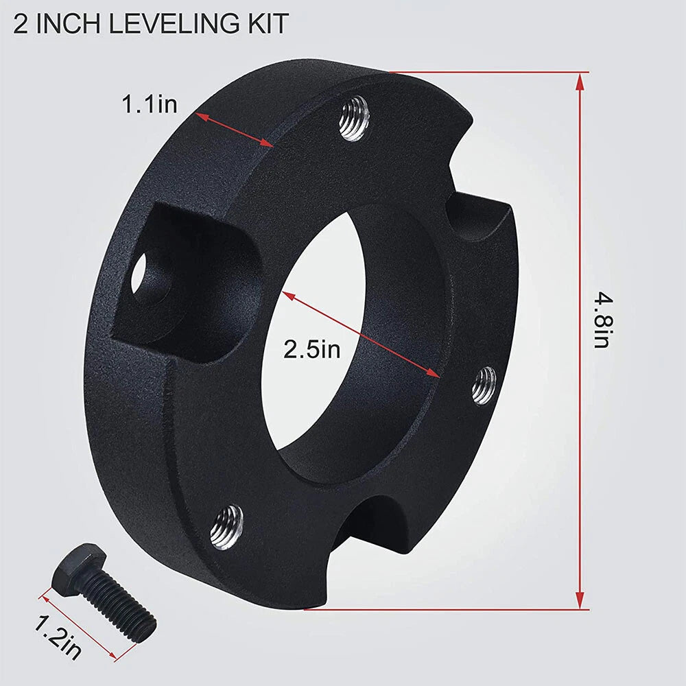 2" Lift Front Leveling Kit Strut Spacer for Tacoma (2005–2019), 4Runner, FJ Cruiser