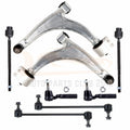 Set of 8 Control Arms Tie Rods Sway Bars for Chevy Malibu & Saturn Aura