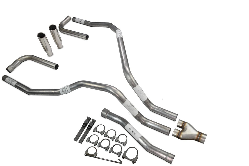 Dual Exhaust Y Pipe for Nissan Titan (2004–2006) 2.5 Inch Rolled Edge Tip
