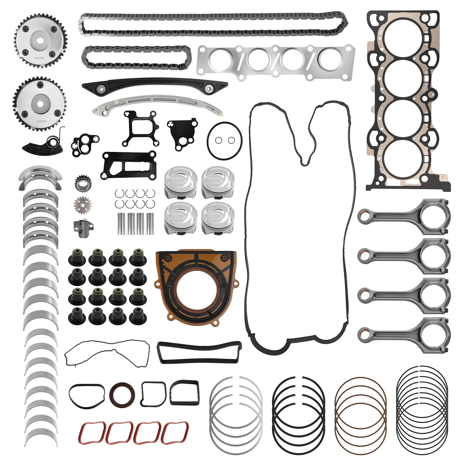Complete Engine Rebuild Kit with Timing Chain for Jaguar XF XE (2016–2020)