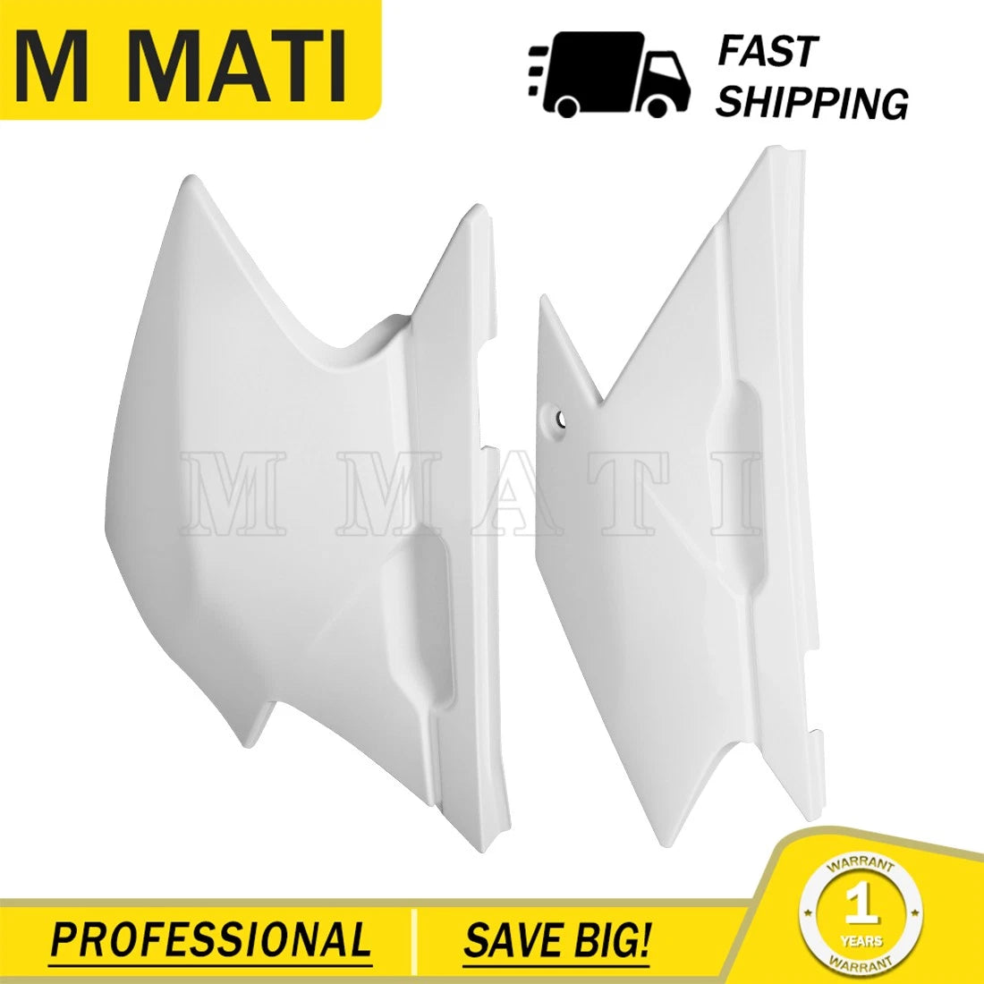 Left & Right White Rear Side Cover for Kawasaki KLX140 KLX140G KLX140L (2008–2024)