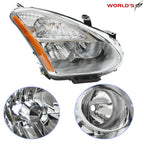 Clear Headlights for Nissan Rogue (2008–2013) Clear Chrome Left+Right
