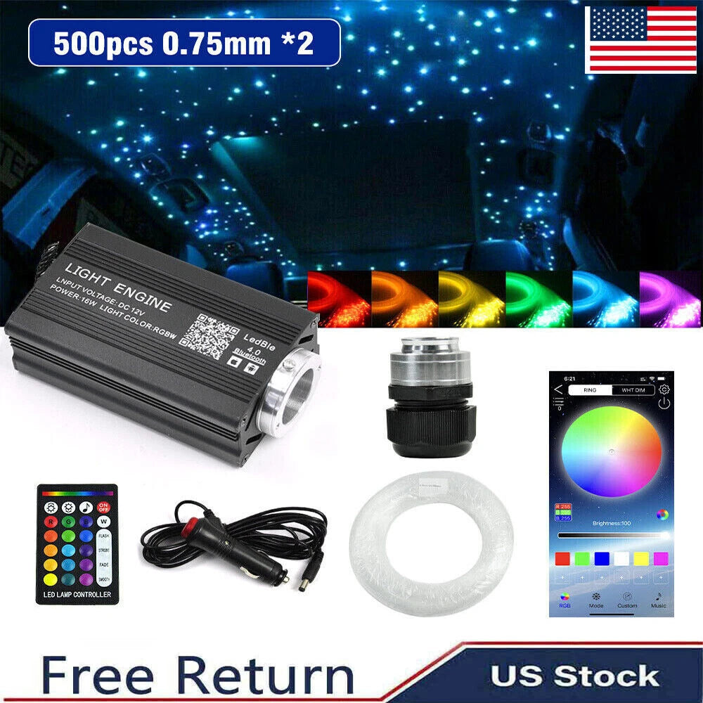 500pc Fiber Optic Star Light Kit for Car Home Roof Ceiling