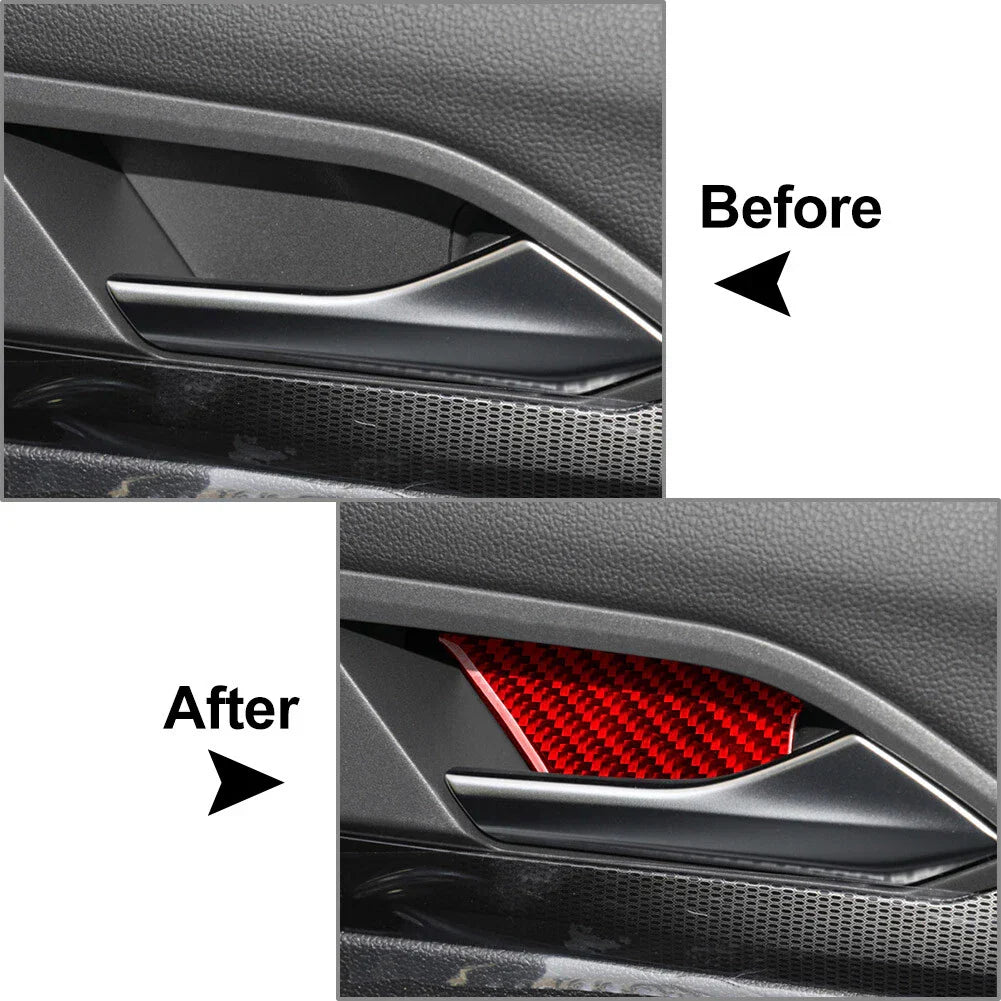 4 Pcs Interior Door Handle Bowl Cover Trim for Volkswagen Golf MK8 (2021-2023)