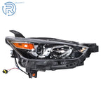 Headlamp for Mazda CX-3 (2016–2022) Halogen Black Passenger Side