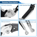 Adjustable Brake Clutch Lever for Honda CBR600RR (2003–2016) Silver Black
