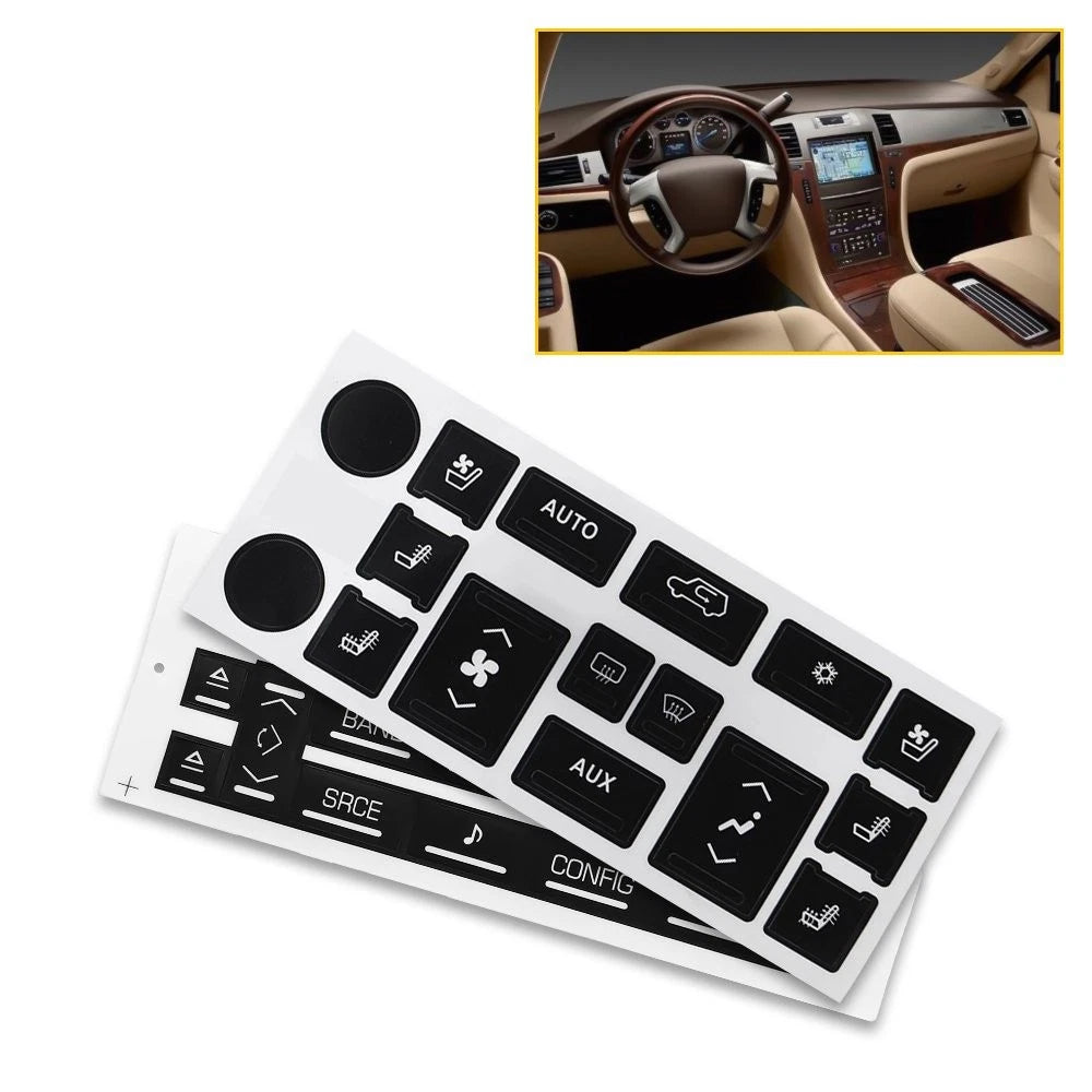 Set of 2 Climate Control & Radio Button Repair Decals for Cadillac Escalade (H)