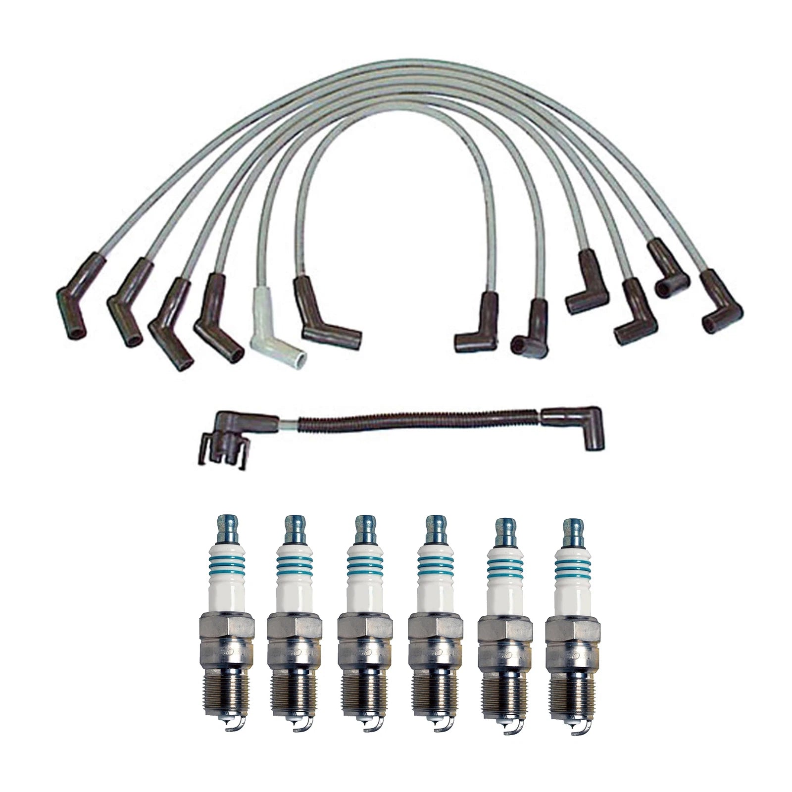 Denso Wire Set & 6 Iridium Power Spark Plugs for Aerostar Ranger (1990–1997)